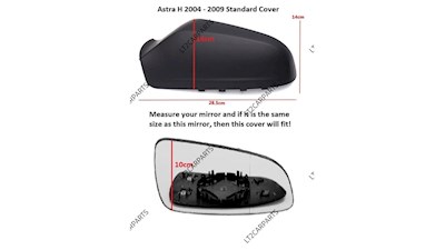  Wing Mirror Cover for Vauxhall Astra H MK5 2004 - 2009 RED GLOSS Left Hand Side UK Passenger Side
